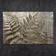 Leafy Plant Glass Wall Art