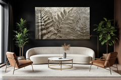 Leafy Plant Glass Wall Art