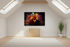 Colorful Flower Glass Wall Art