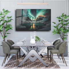 Aurora Boreal Glass Wall Art