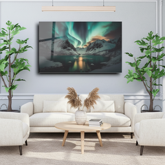 Aurora Boreal Glass Wall Art