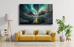 Aurora Boreal Glass Wall Art