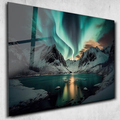 Aurora Boreal Glass Wall Art