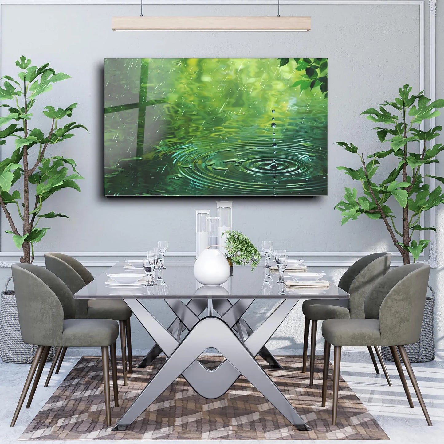 Water Drop Glass Wall Art