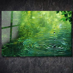 Water Drop Glass Wall Art