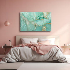 Elegant Marble İnk Glass Wall Art
