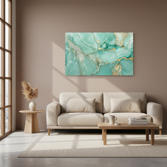 Elegant Marble İnk Glass Wall Art