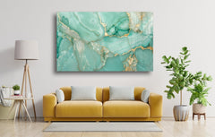 Elegant Marble İnk Glass Wall Art