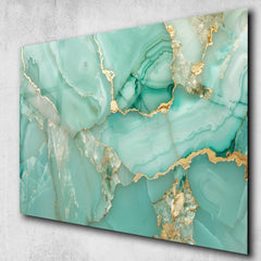 Elegant Marble İnk Glass Wall Art