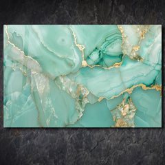Elegant Marble İnk Glass Wall Art