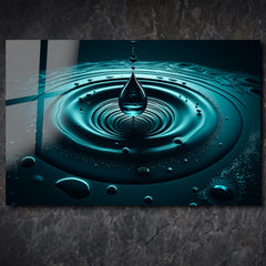 Water Drop Glass Wall Art