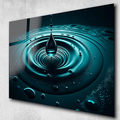 Water Drop Glass Wall Art