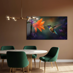 Hummingbird Glass Wall Art