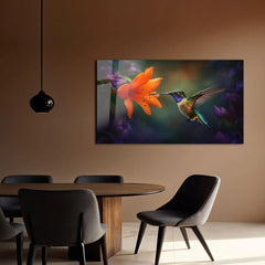 Hummingbird Glass Wall Art