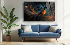 Hummingbird Glass Wall Art