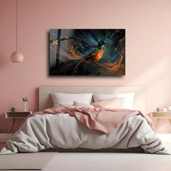 Hummingbird Glass Wall Art