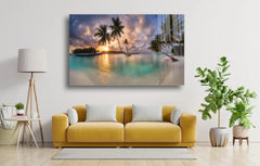 Sunset Glass Wall Art
