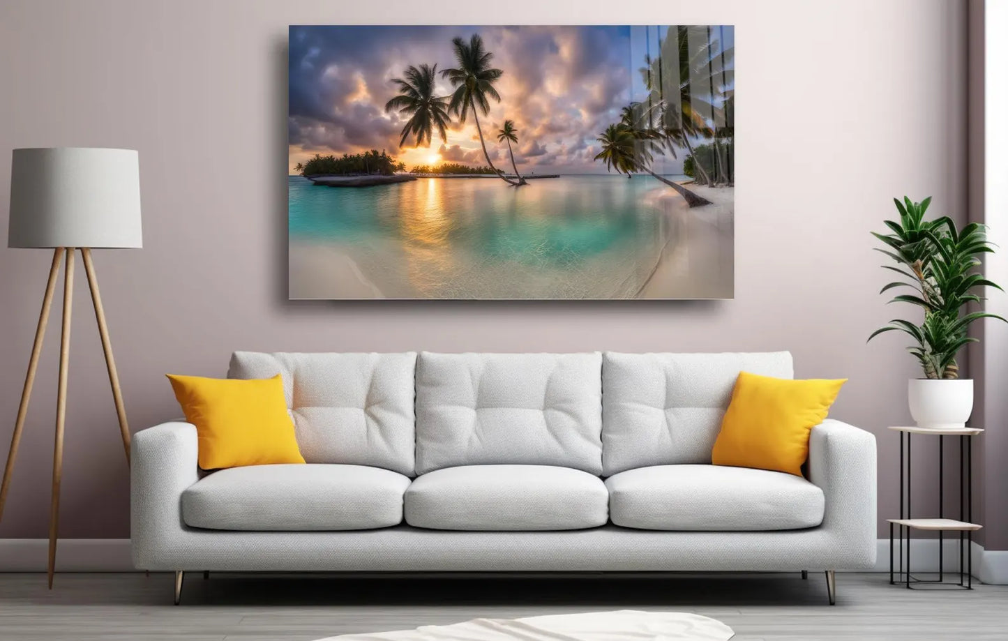 Sunset Glass Wall Art