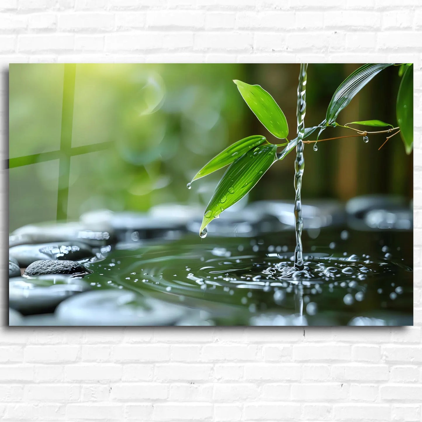 Water Drops Glass Wall Art