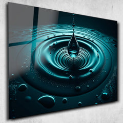 Water Drop Glass Wall Art